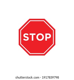 Stop sign icon design. isolated on white background