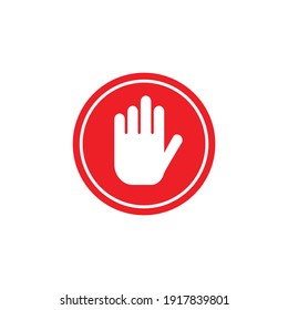 Stop sign icon design. isolated on white background