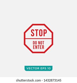 Stop Sign Icon Design, Vector EPS10