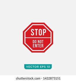Stop Sign Icon Design, Vector EPS10