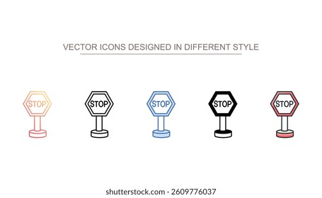 Stop Sign icon design with white background stock illustration