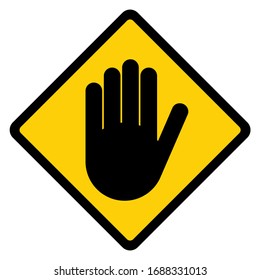 Stop sign, icon STOP forbidden vector. Warning symbol isolated on white background
