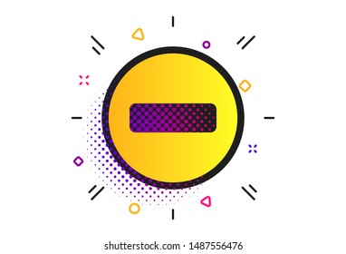 Stop sign icon. Halftone dots pattern. Prohibition symbol. No sign. Classic flat stop icon. Vector