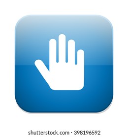 stop sign icon. hand button