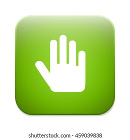 stop sign icon. hand button