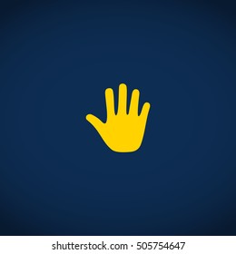stop sign icon - hand button