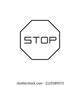 Hör auf, das Symbol zu signieren! Hochwertige schwarze Vektorgrafik.