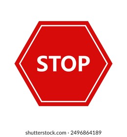 Stop sign icon illustrated on background