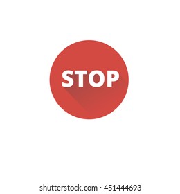 Stop sign icon illustration - stock vector