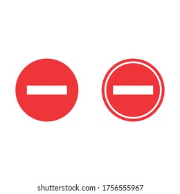 Hör auf zu unterschreiben. Stoppen Sie das Symbol einzeln auf weißem Hintergrund. 