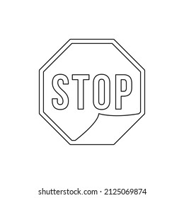 Stop sign icon isolated on white background. Traffic symbol modern, simple, vector, icon for website design, mobile app, ui. Vector Illustration