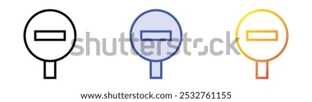 stop sign icon. Linear, Blue Fill and Gradient Style Design Isolated On White Background