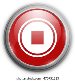 Stop sign icon. Media Player navigation symbol
