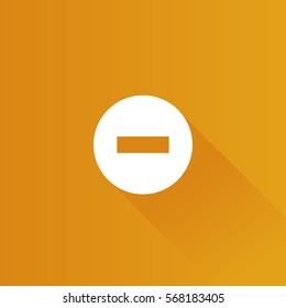 Stop sign icon in Metro user interface color style. Road warning restriction