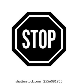 stop sign icon, modern vector isolated on white background.