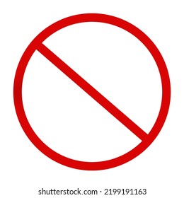 Stop Sign Icon, No Sign, Red Warning. Vector Illustration. EPS 10.