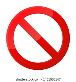 Stop sign icon Notifications that do not do anything. Vector Illustration isolate on white background