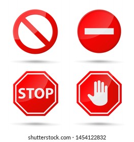 Stop sign icon Notifications that do not do anything.