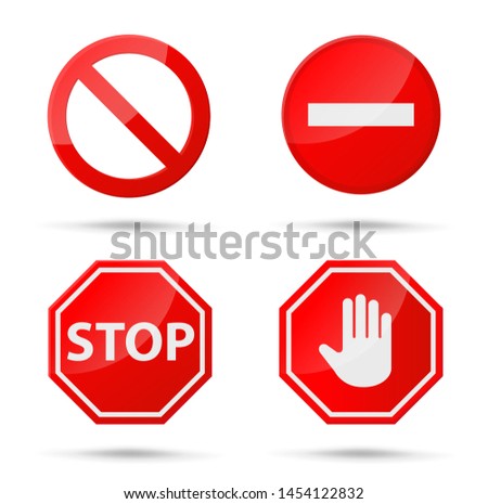 Stop sign icon Notifications that do not do anything.