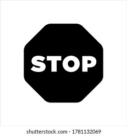Symbol auf weißem Hintergrund anhalten