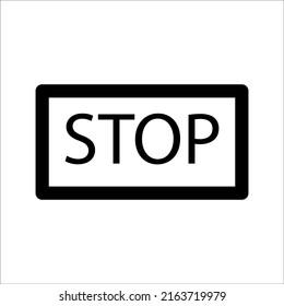 stop sign icon, on white background eps 10.