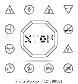 stop sign icon. road sign icons universal set for web and mobile