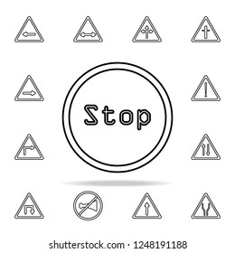 stop sign icon. road sign icons universal set for web and mobile