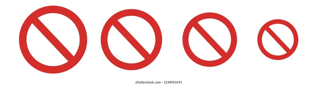 Stop sign icon set. Warning and prohibition. Vectors.