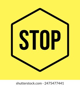 Vector de línea simple aislado sobre fondo amarillo. diseño moderno y de moda