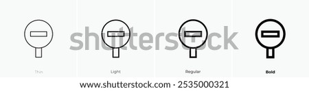 stop sign icon. Thin, Light Regular And Bold style design isolated on white background