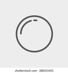 Detener la línea delgada del icono de señas para el diseño de web y móvil, minimalista moderno y plano. Icono vector de gris oscuro sobre fondo gris claro.