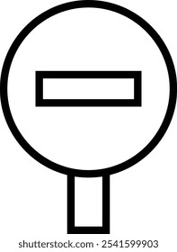 stop sign icon. Thin linear style design isolated on white background