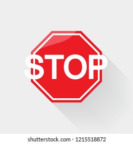 Stop sign icon. Traffic stop sign. Vector, illustration