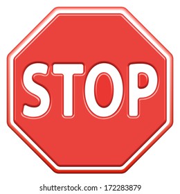 Stop sign icon for various design