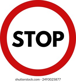 Stop Sign Icon Vector, STOP Sign