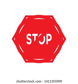 stop sign icon vector design illustration template
