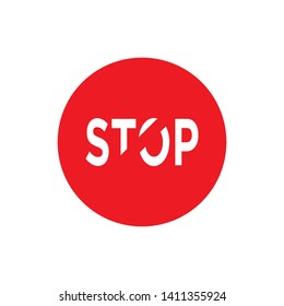 stop sign icon vector design illustration template