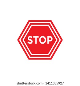 stop sign icon vector design illustration template