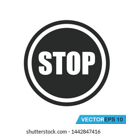 stop sign icon vector design template