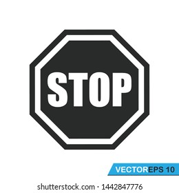 stop sign icon vector design template