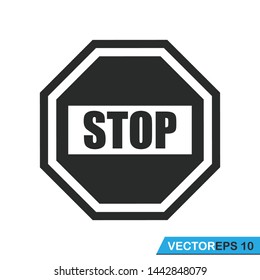 stop sign icon vector design template