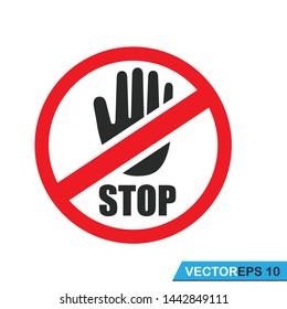 stop sign icon vector design template