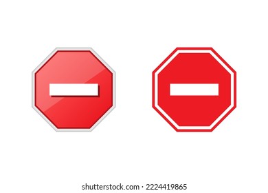 Detener diseño vectorial de icono de signo en fondo blanco