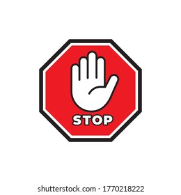 Hand Blocking Sign Stop Bullying Sign Stock Vector (Royalty Free) 718835824