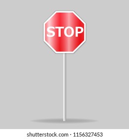 stop sign icon. vector illustration