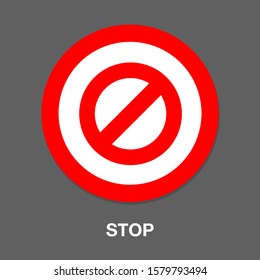 Stop sign, stop icon - vector stop illustration. red warning symbol