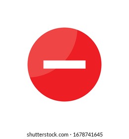 Signo de detención, icono de parada - ilustración de parada vectorial. símbolo de advertencia rojo