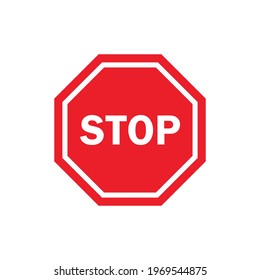 Stop sign icon. Stop icon. Vector illustration