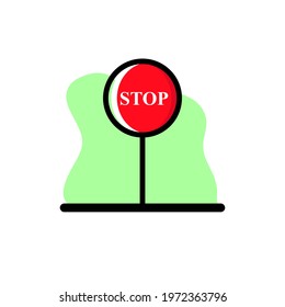 Stop Sign Icon Vector Illustration Design eps10