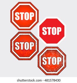 stop sign icon vector illustration stock vector royalty free 481578430